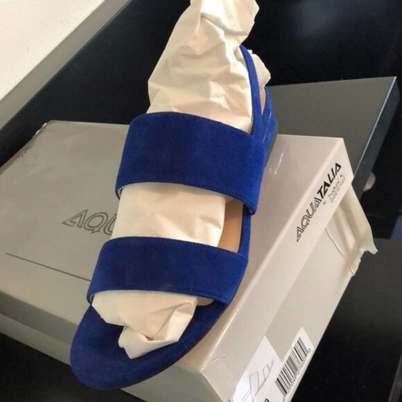 Aquatalia Adina Blue Suede sandal NWT - Picture 4 of 7